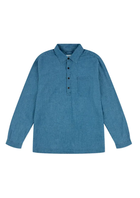 Carpenter Linen Oth Shirt in Blue sold by Albam Clothing