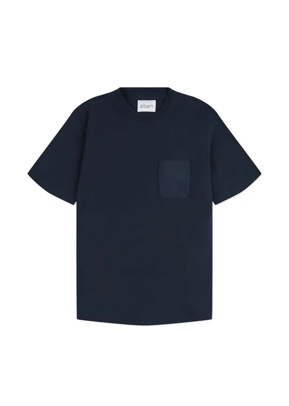 Woven Pocket T-Shirt in Dark Navy sold by Albam Clothing