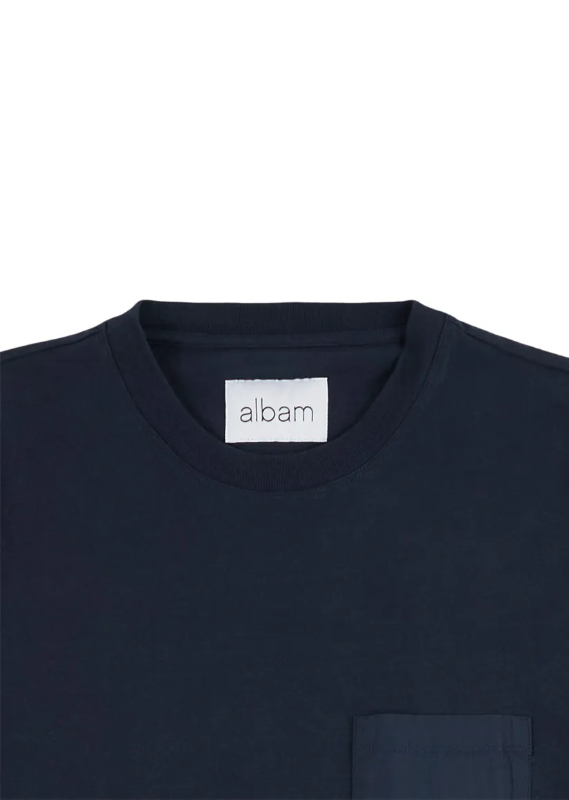 Woven Pocket T-Shirt in Dark Navy sold by Albam Clothing product image thumbnail 3