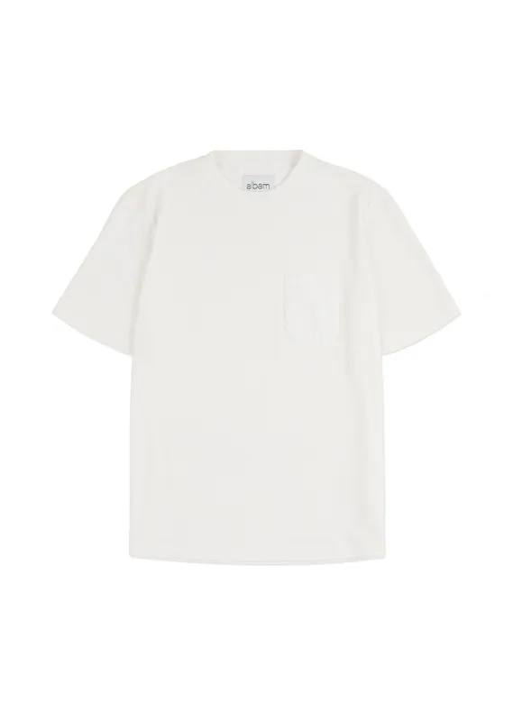 Woven Pocket T-Shirt in White sold by Albam Clothing