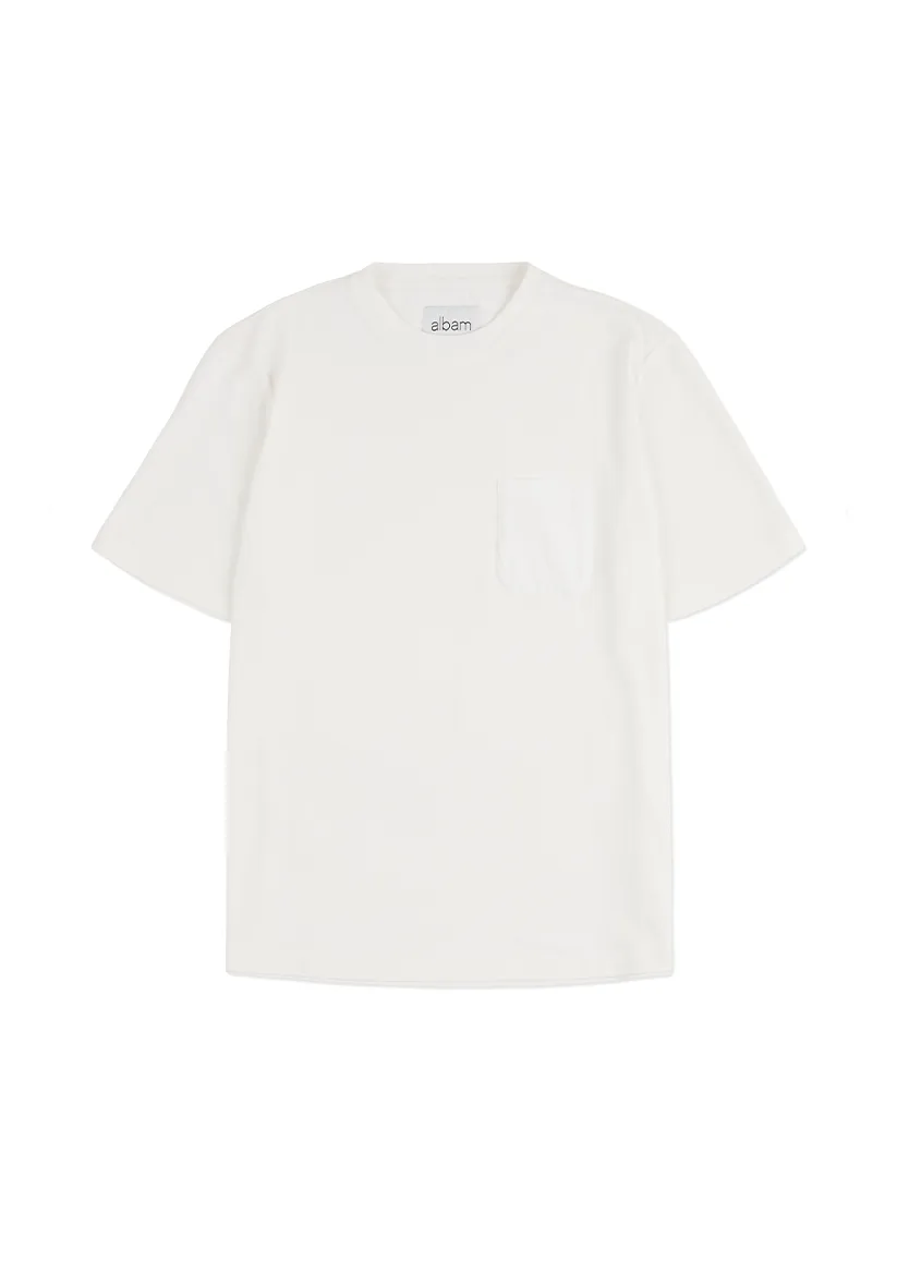 Woven Pocket T-Shirt in White sold by Albam Clothing