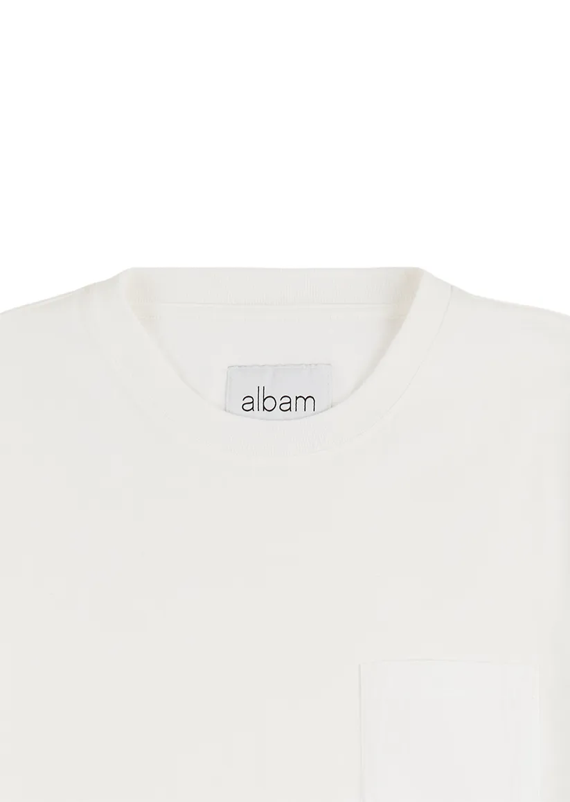 Woven Pocket T-Shirt in White sold by Albam Clothing product image thumbnail 4