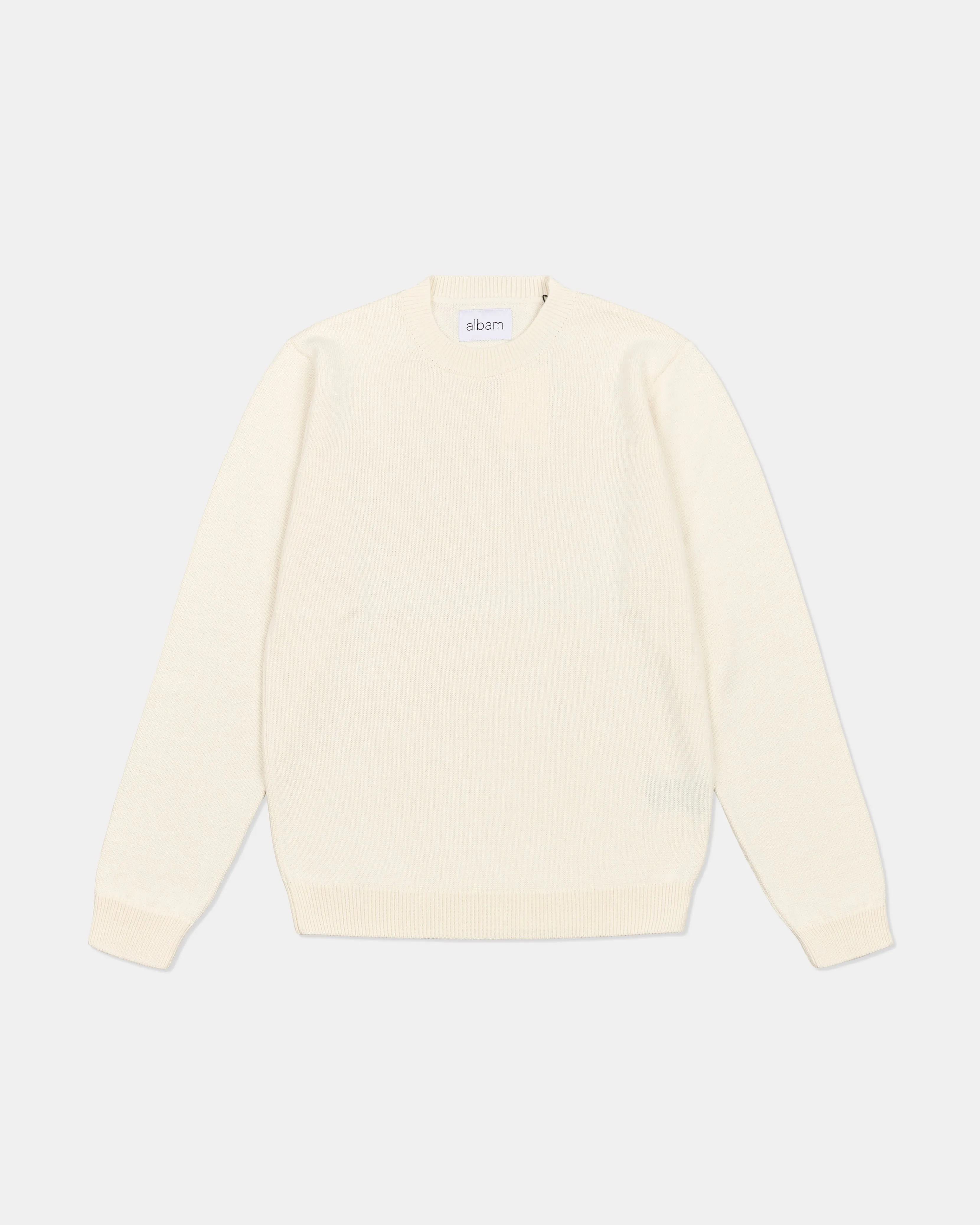 Daily Crew Knit in Ecru sold by Albam Clothing