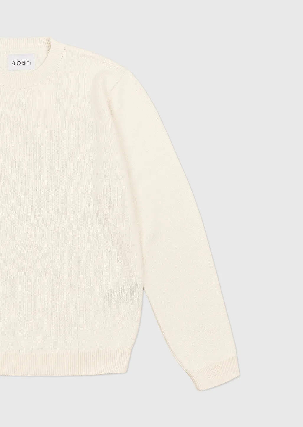 Daily Crew Knit in Ecru sold by Albam Clothing product image thumbnail 3