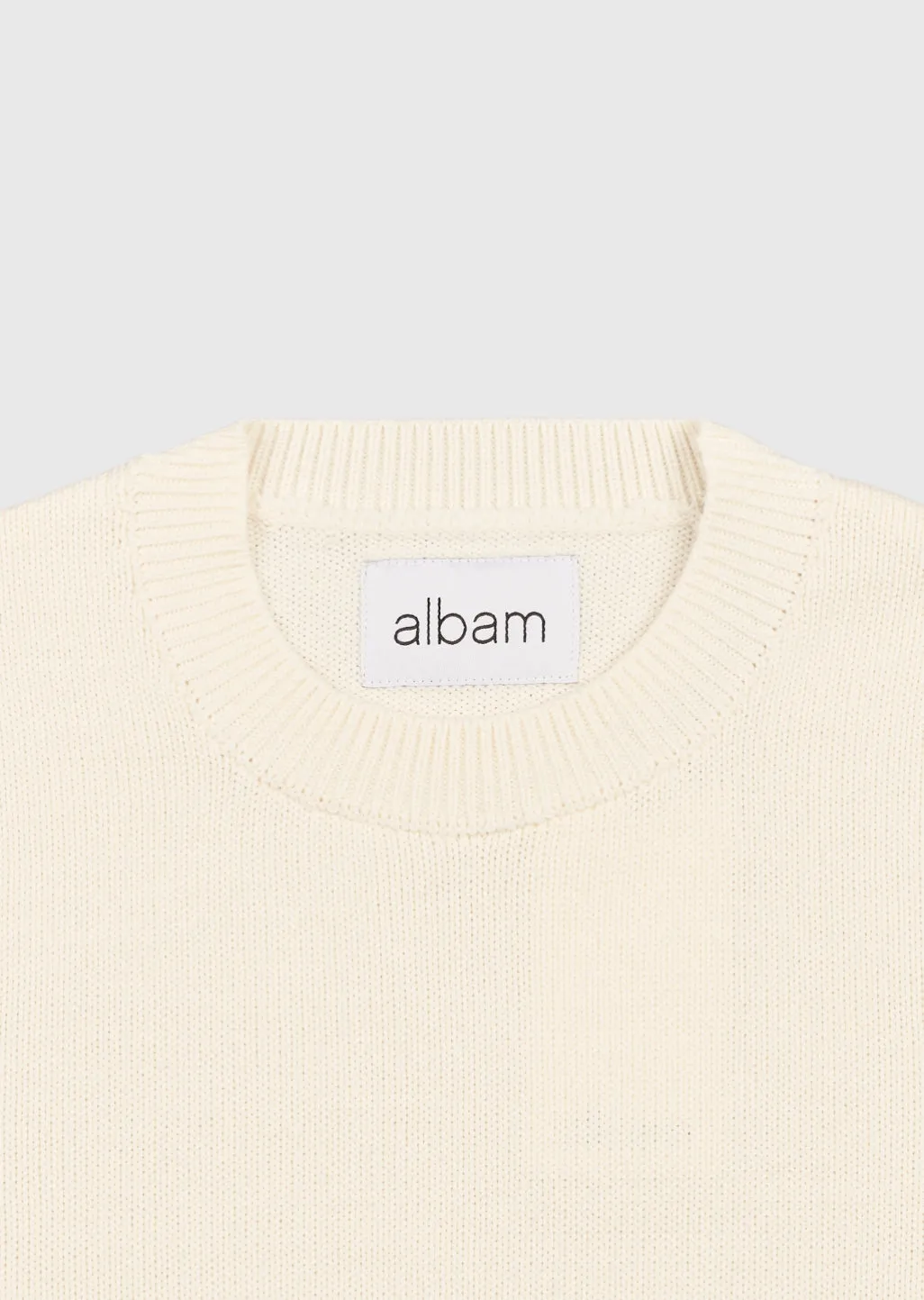 Daily Crew Knit in Ecru sold by Albam Clothing product image thumbnail 4