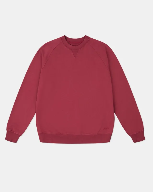 Avon Sweatshirt in Deep Claret made by Albam Clothing