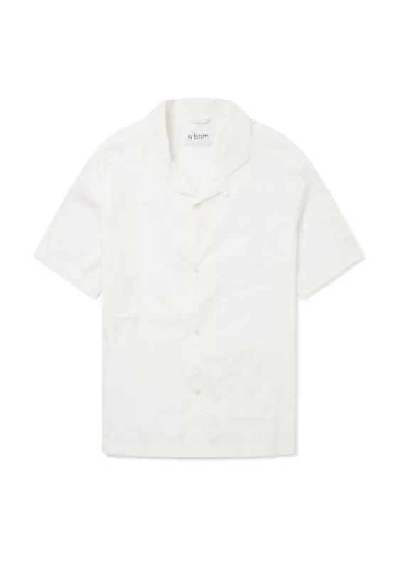 Patchwork SS Shirt in Off-White sold by Albam Clothing