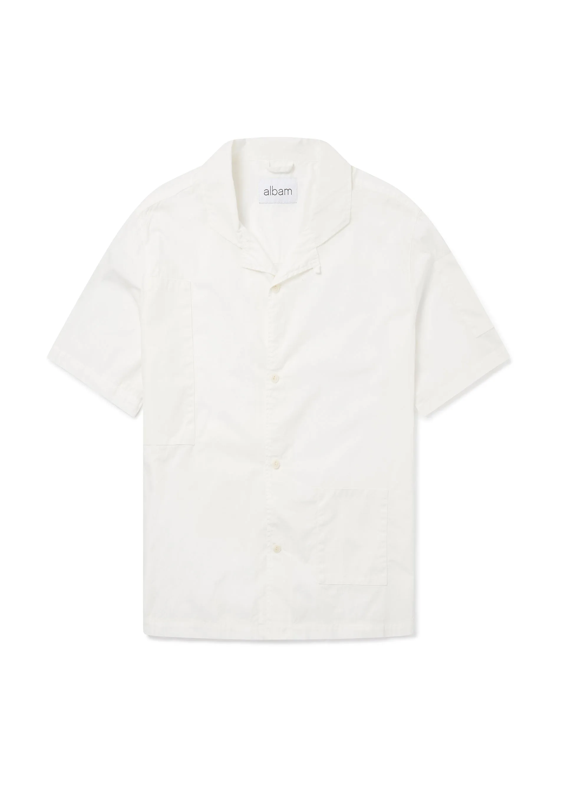 Patchwork SS Shirt in Off-White sold by Albam Clothing