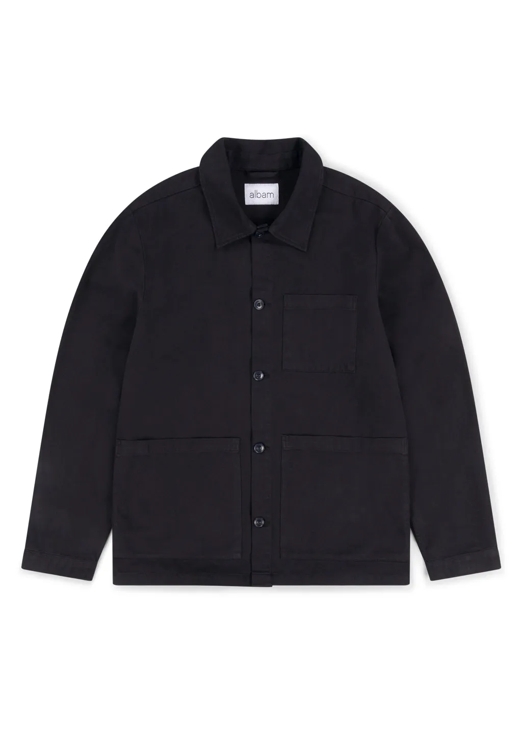 Twill Work Shirt in Black sold by Albam Clothing