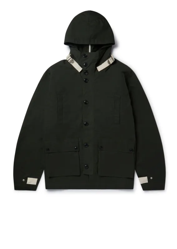Waxed Button Through Parka in Green sold by Albam Clothing