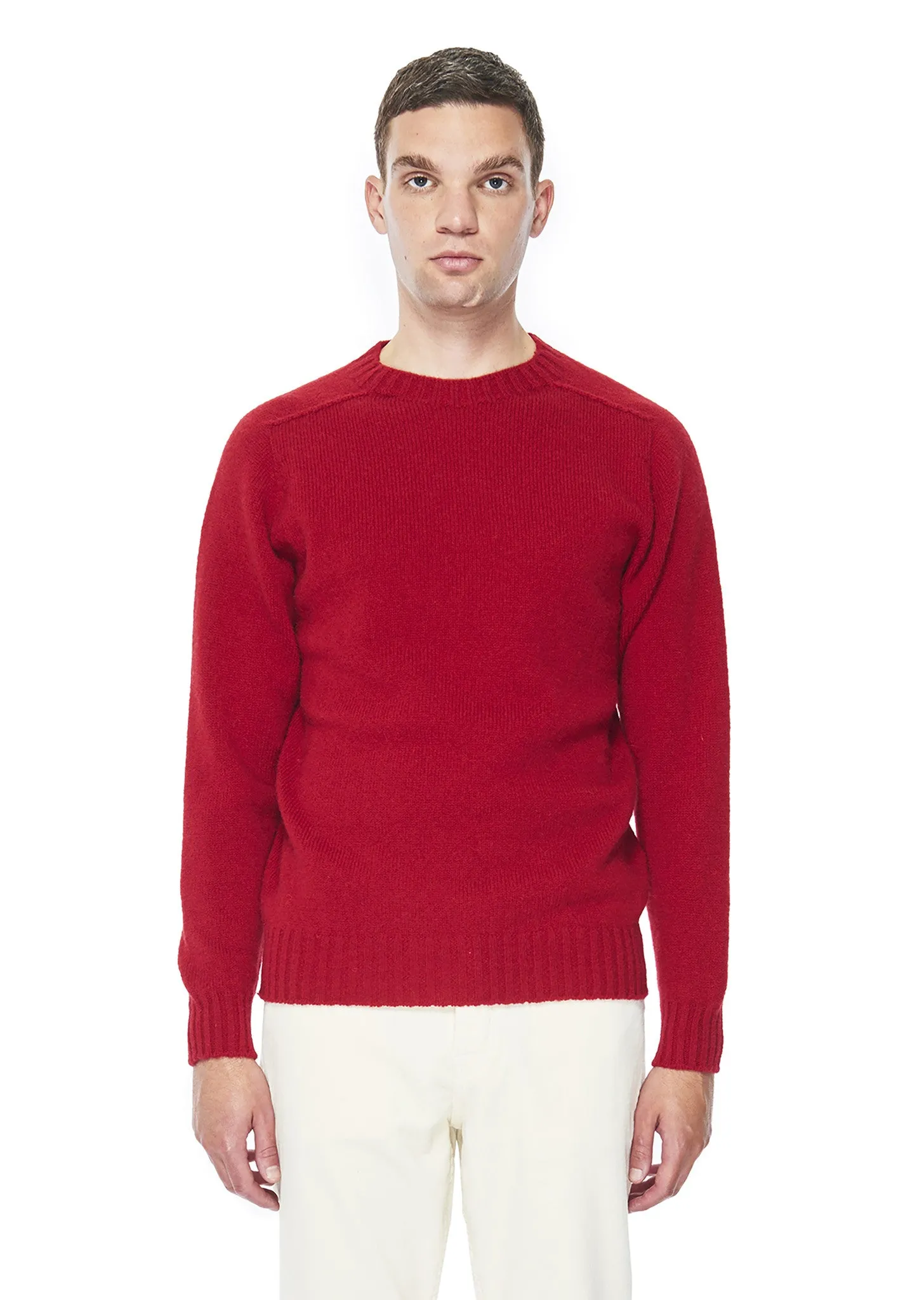 Seamless Shetland Crew in Red sold by Albam Clothing product image thumbnail 2