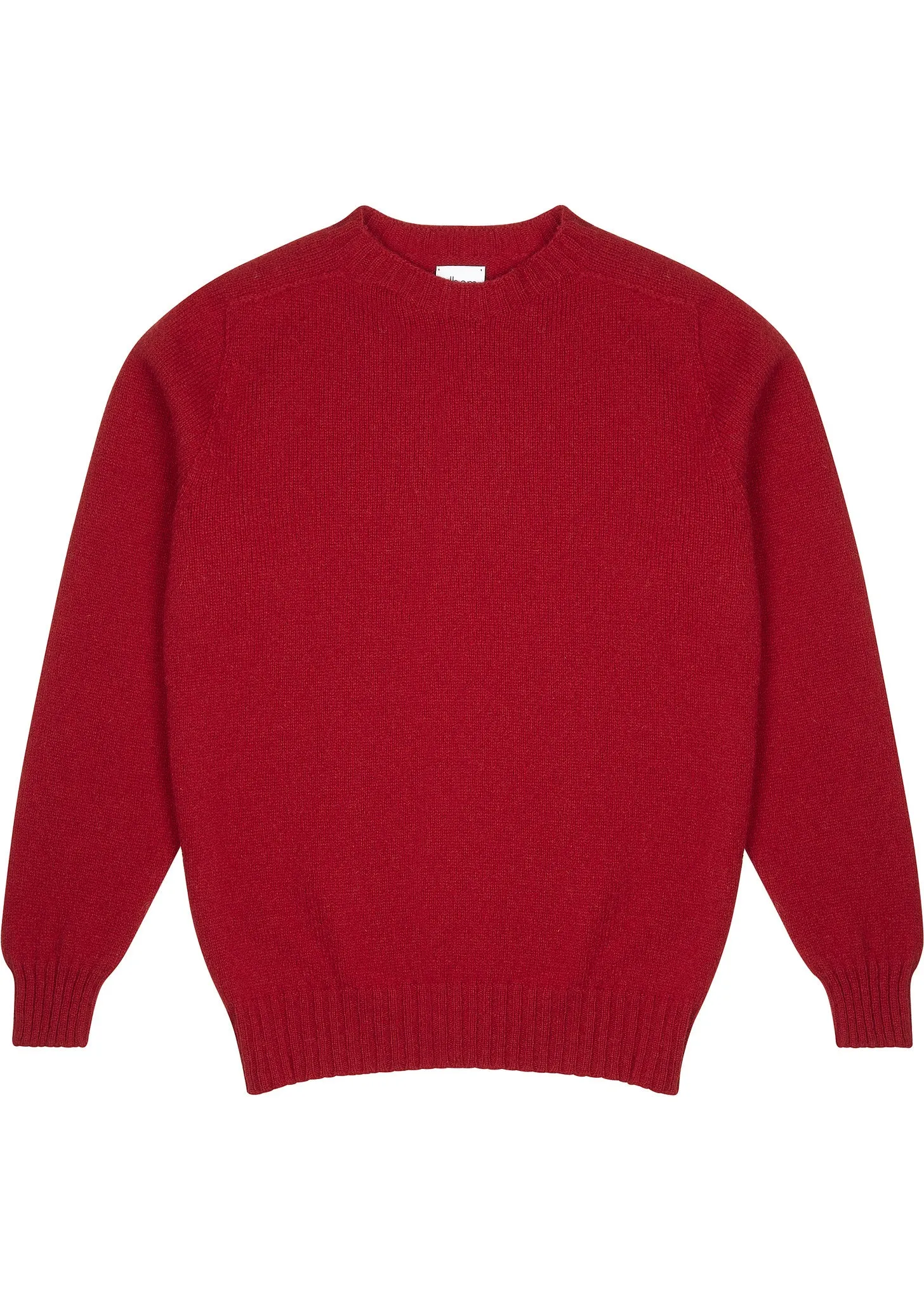 Seamless Shetland Crew in Red sold by Albam Clothing