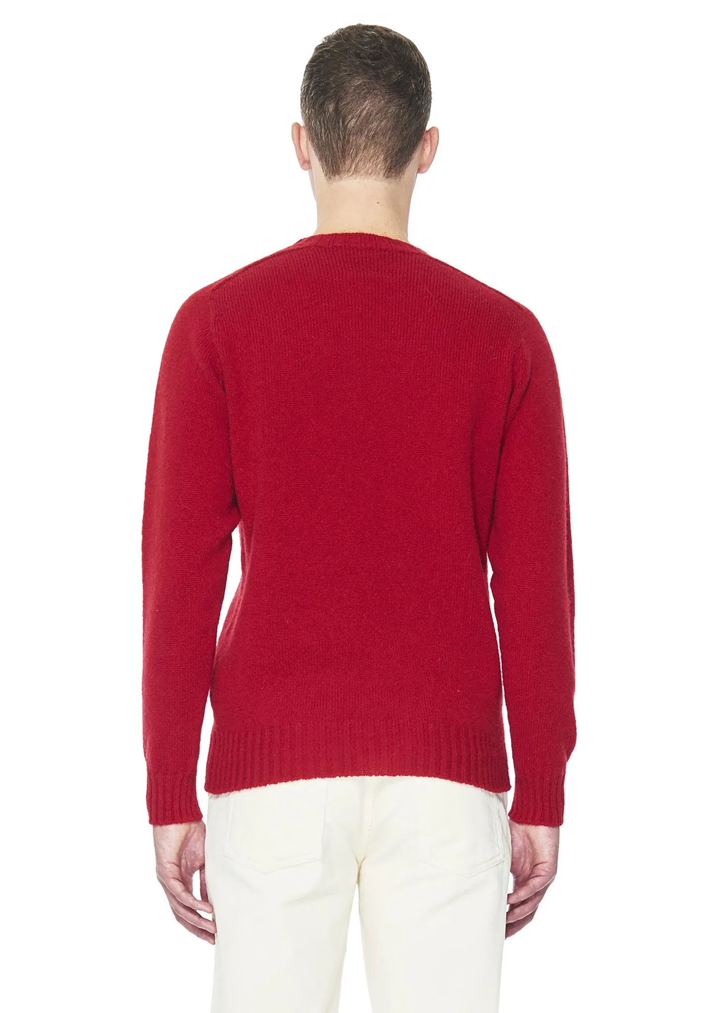 Seamless Shetland Crew in Red sold by Albam Clothing product image thumbnail 5
