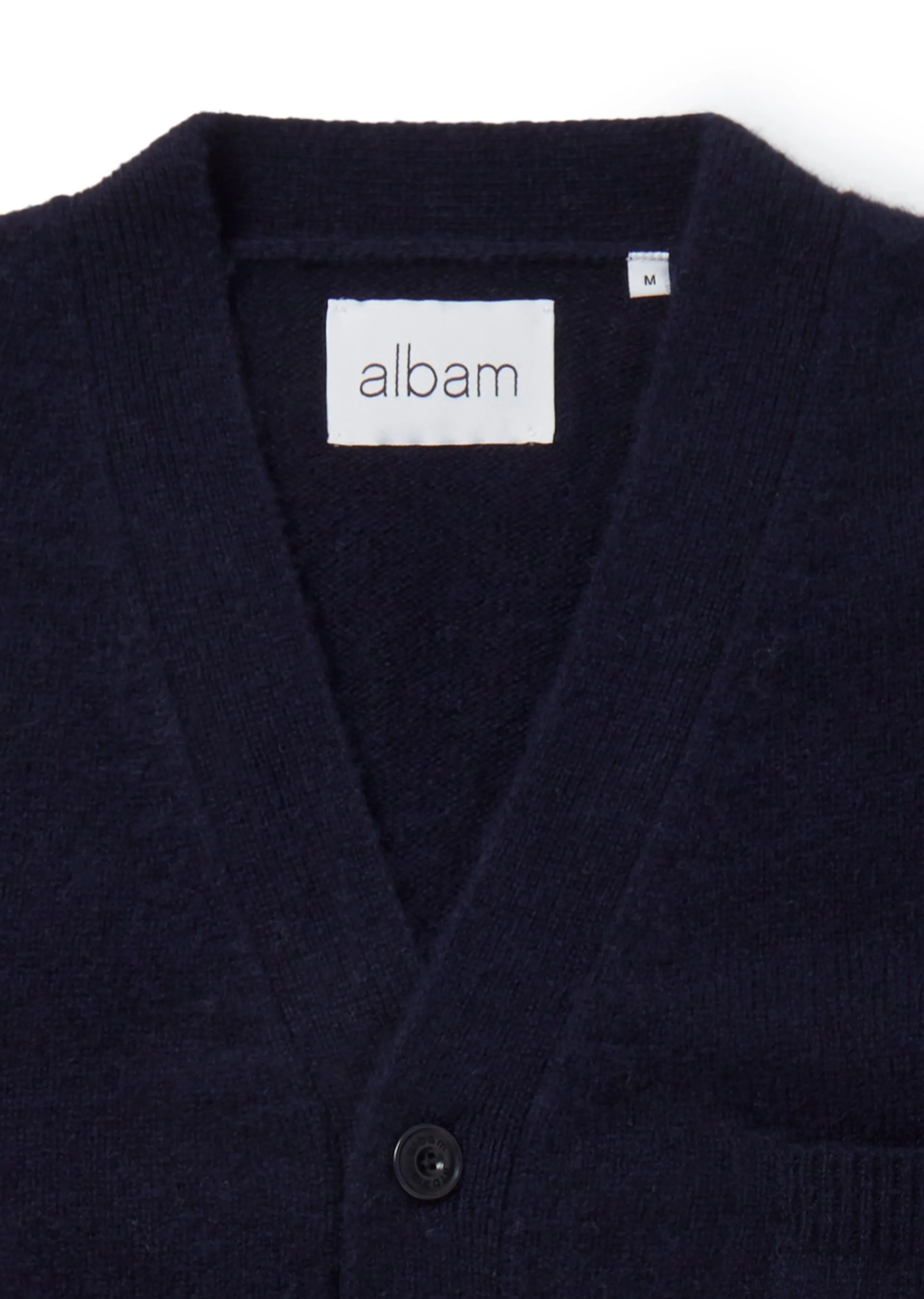 Boiled Wool Cardigan in Navy sold by Albam Clothing product image thumbnail 3