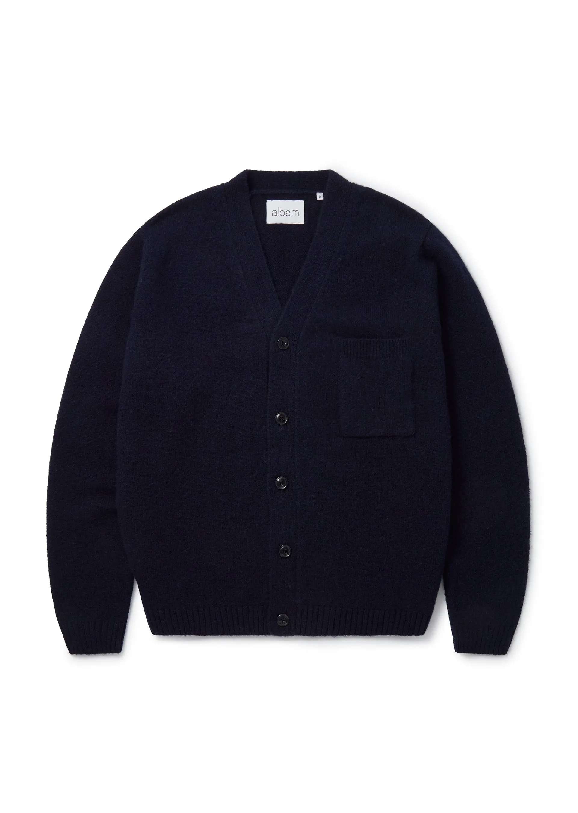 Boiled Wool Cardigan in Navy sold by Albam Clothing