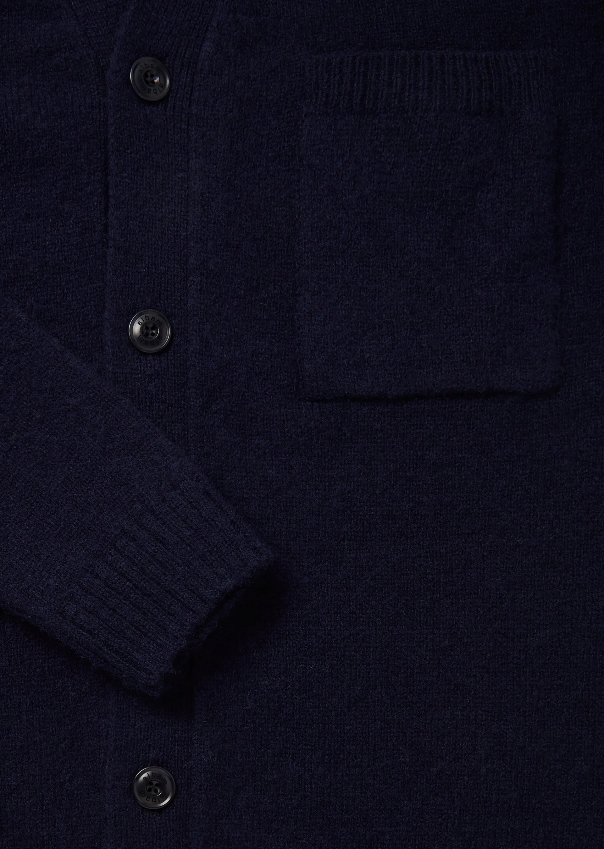 Boiled Wool Cardigan in Navy sold by Albam Clothing product image thumbnail 4
