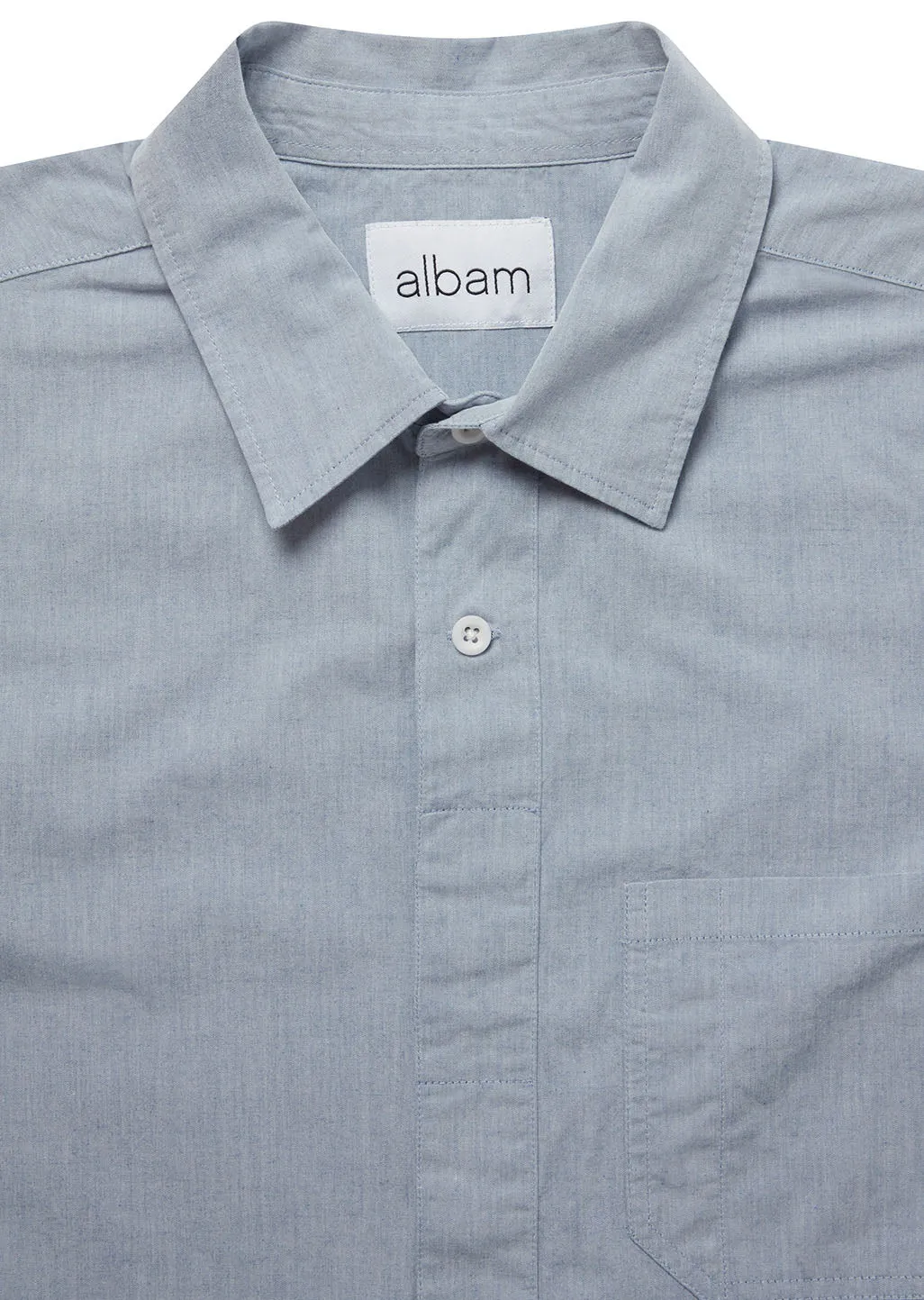 Button Tab Placket Ls Shirt in Navy sold by Albam Clothing product image thumbnail 3
