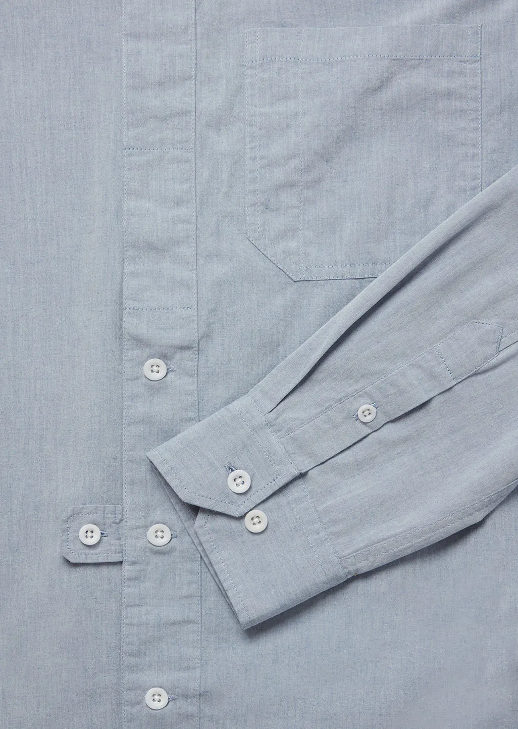 Button Tab Placket Ls Shirt in Navy sold by Albam Clothing product image thumbnail 4