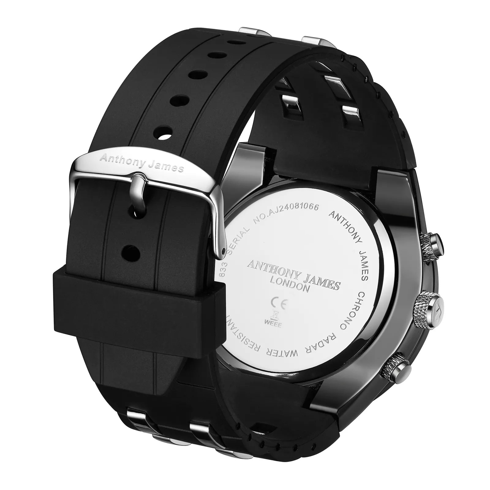 Hand Assembled Anthony James Limited Edition Chrono Radar Black sold by Anthony James product image thumbnail 4