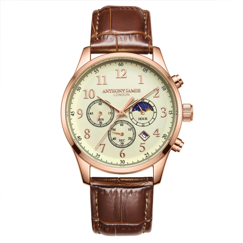 Moonphase Chronograph Rose White sold by Anthony James