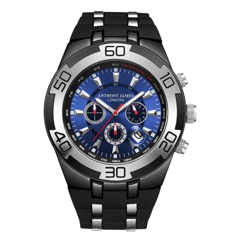 Hand Assembled Anthony James Limited Edition Chrono Radar Blue sold by Anthony James