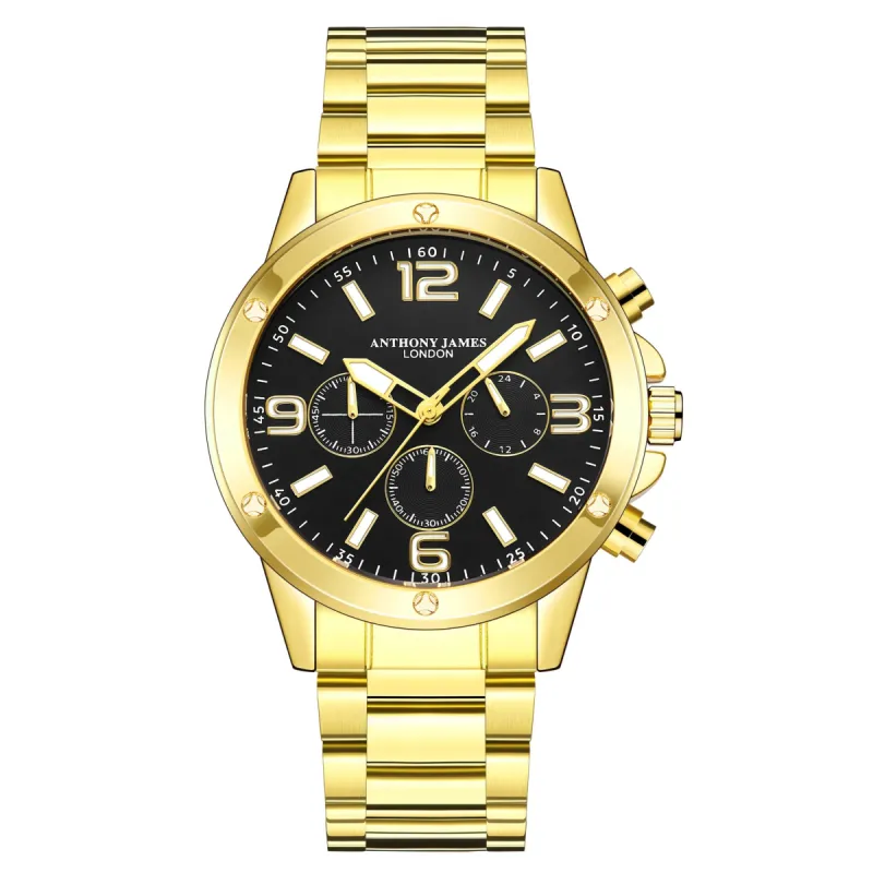 Hand Assembled  Grandoise Chronograph Gold sold by Anthony James