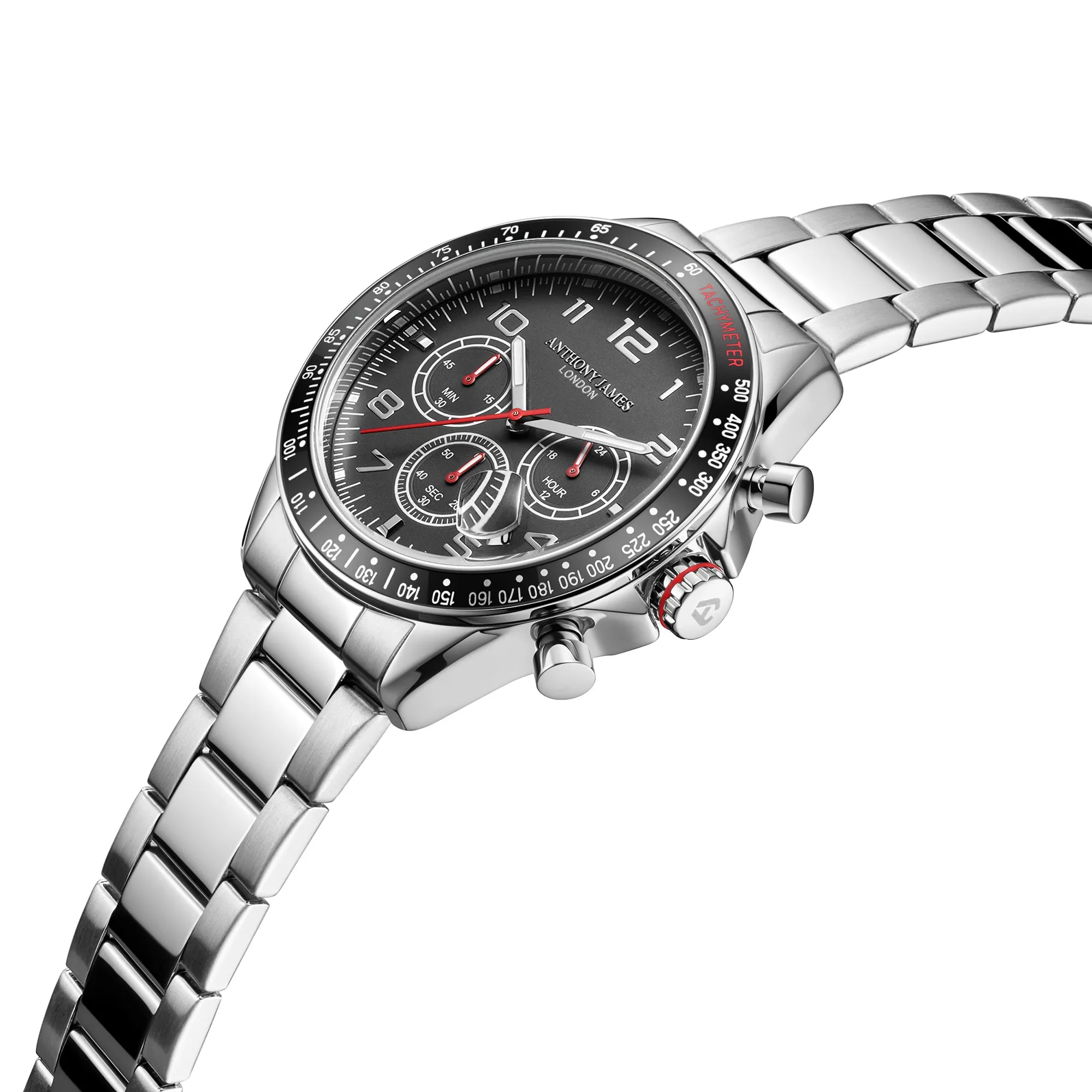 Tachymeter Chrono Steel Black sold by Anthony James product image thumbnail 2
