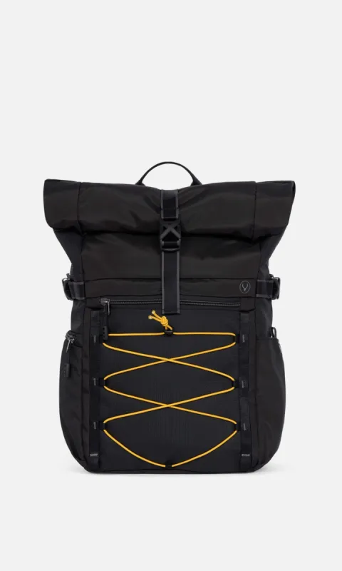 Bamburgh Roll Top Backpack in Black sold by Antler