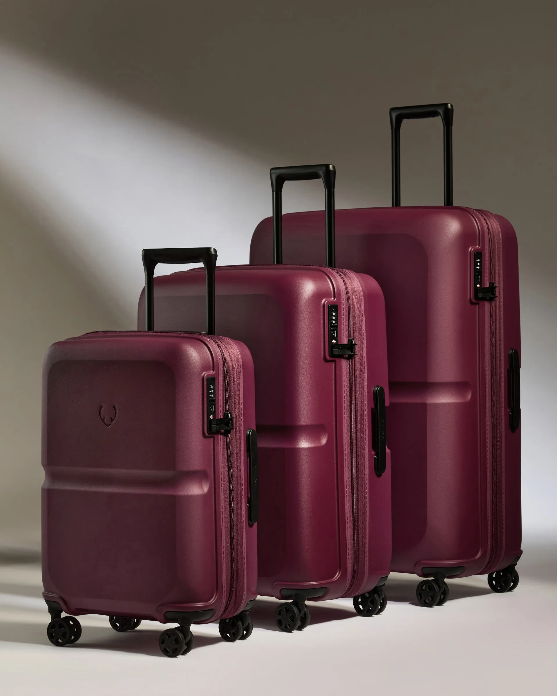 Expandable Carry-on Luggage Set in Heather Purple - Single Stripe sold by Antler