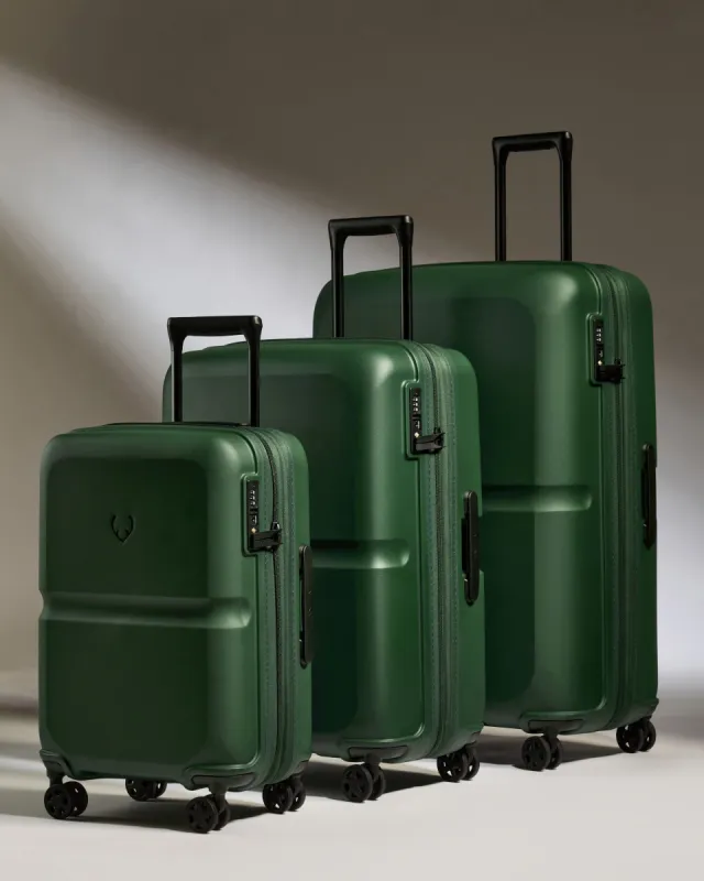 Expandable Carry-on Luggage Set in Antler Green - Single Stripe sold by Antler