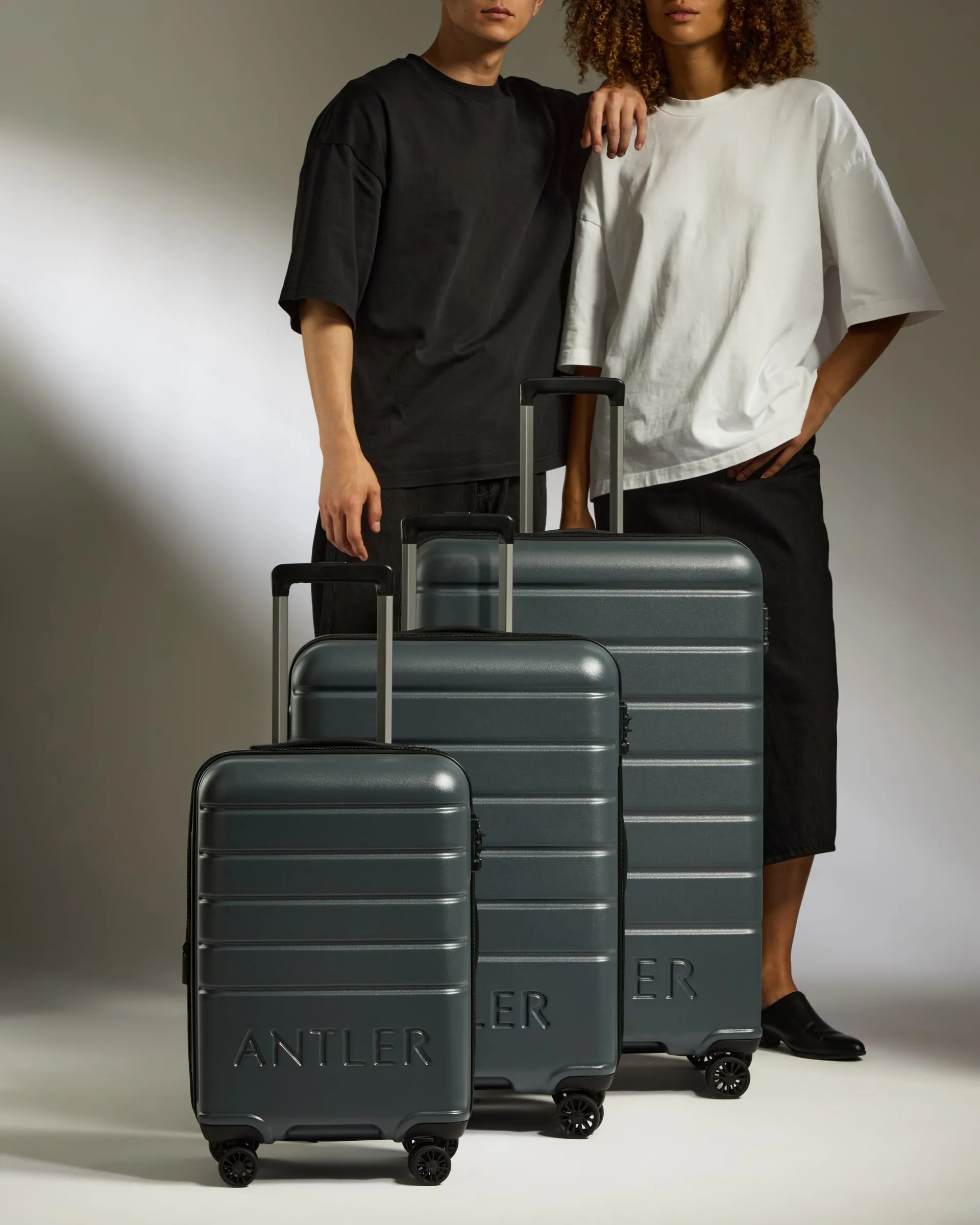 Expandable Carry-on Luggage Set in Granite Gray - Logo sold by Antler