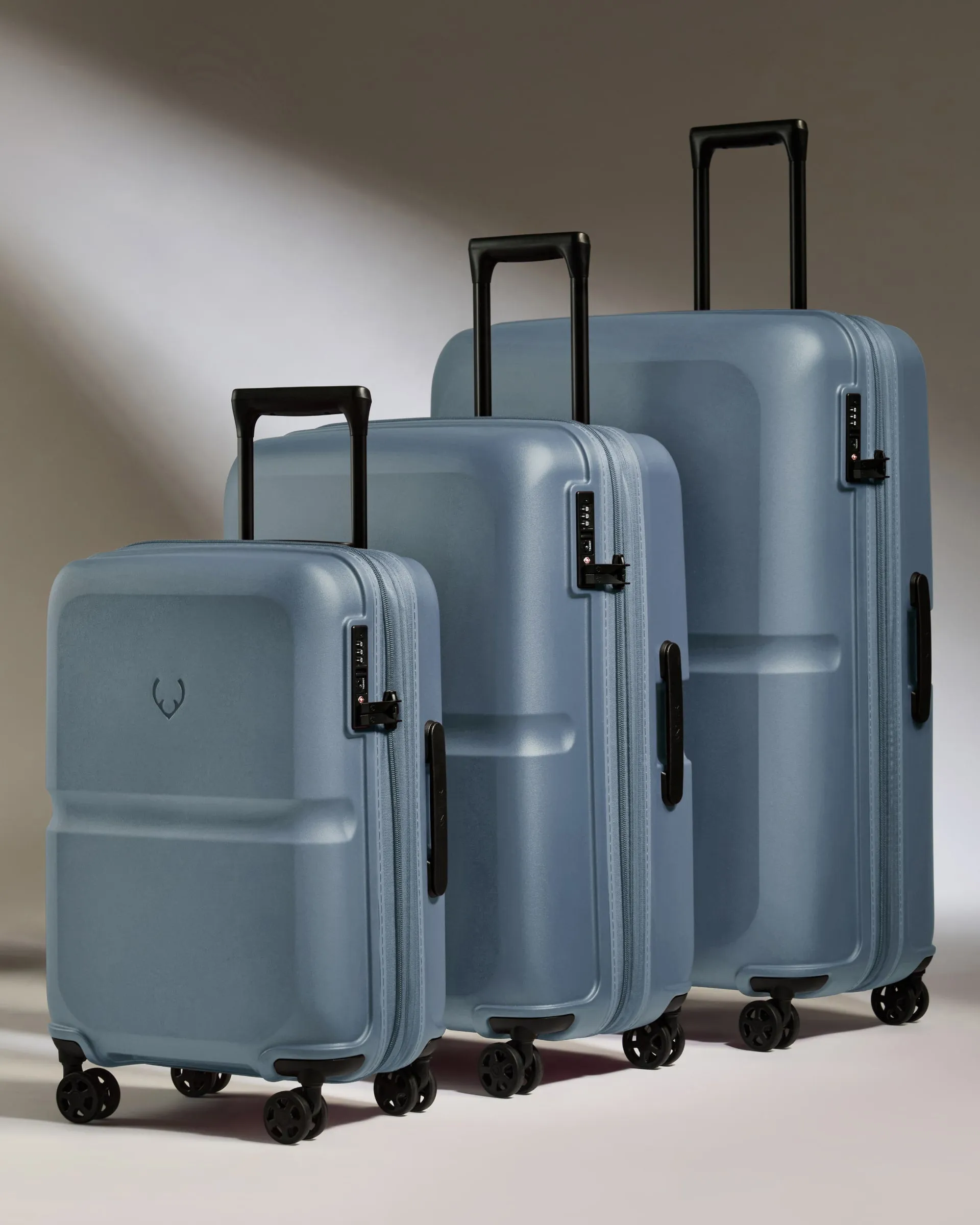 Expandable Carry-on Luggage Set in Cove Blue - Single Stripe sold by Antler
