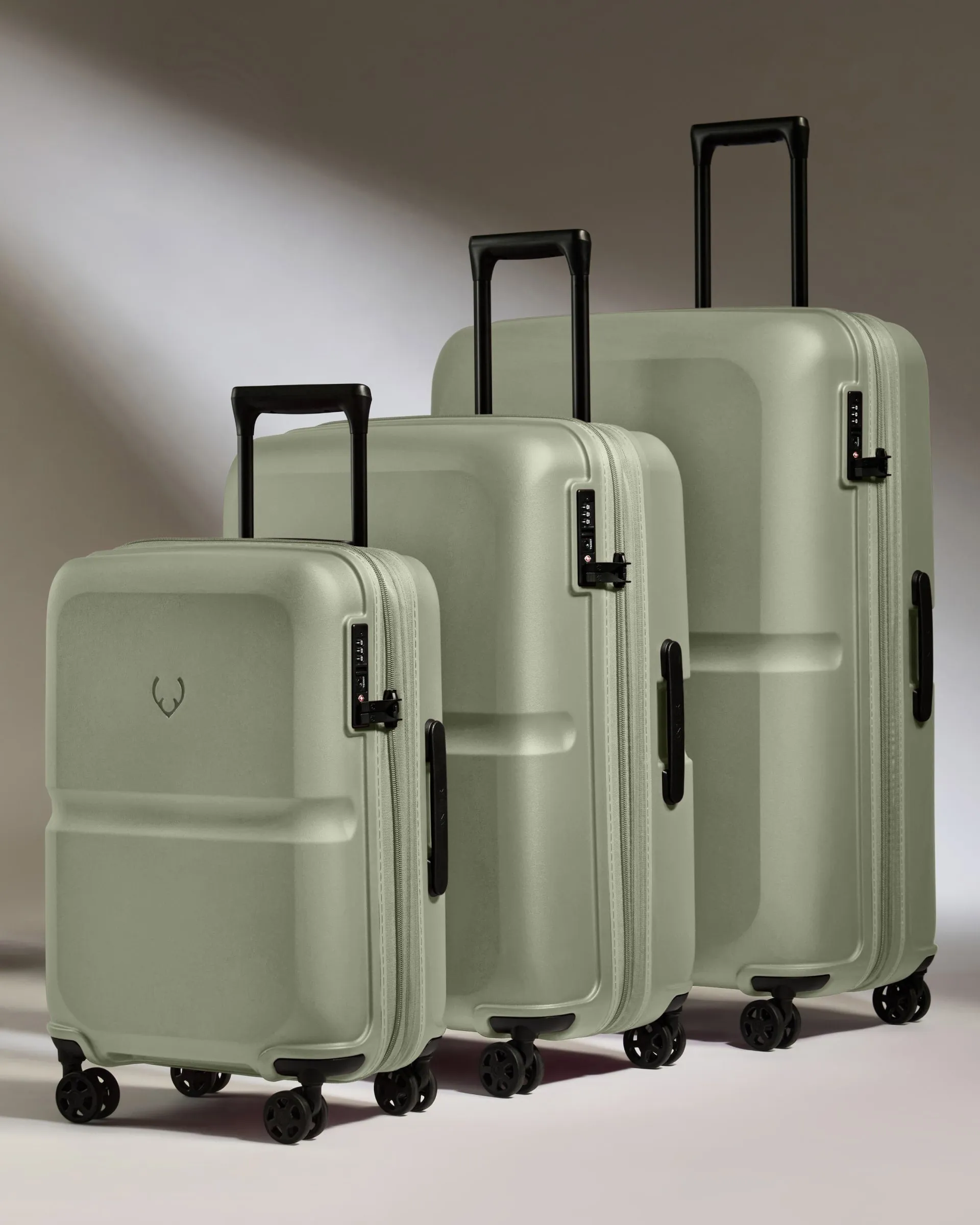 Expandable Carry-on Luggage Set in Clover Green - Single Stripe sold by Antler