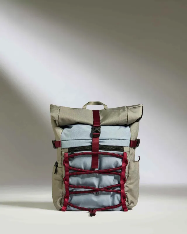 Discovery Roll Top Backpack in Mist Blue sold by Antler