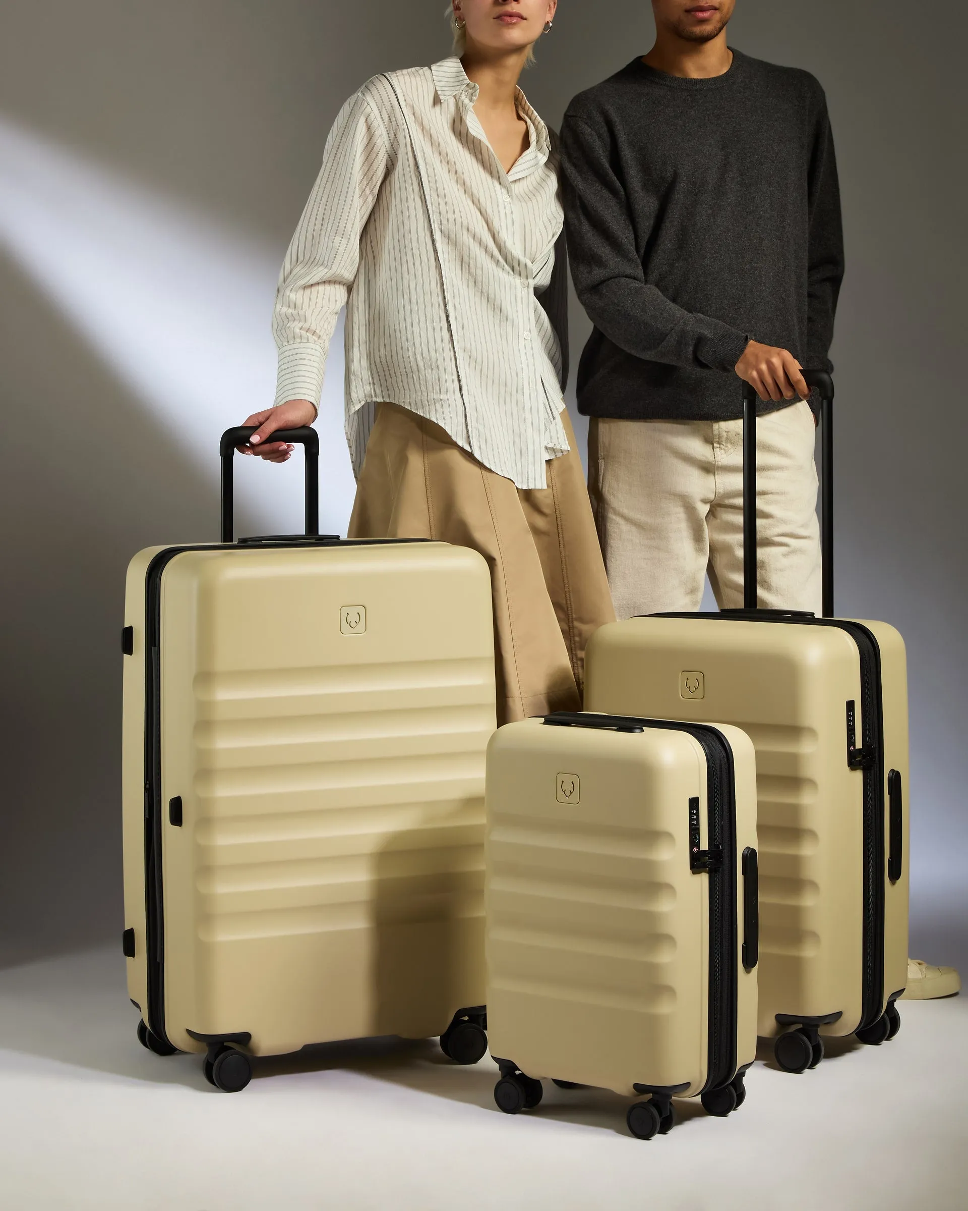 Expandable Carry-on Luggage Set in Dune Yellow - Icon Stripe sold by Antler product image thumbnail 3