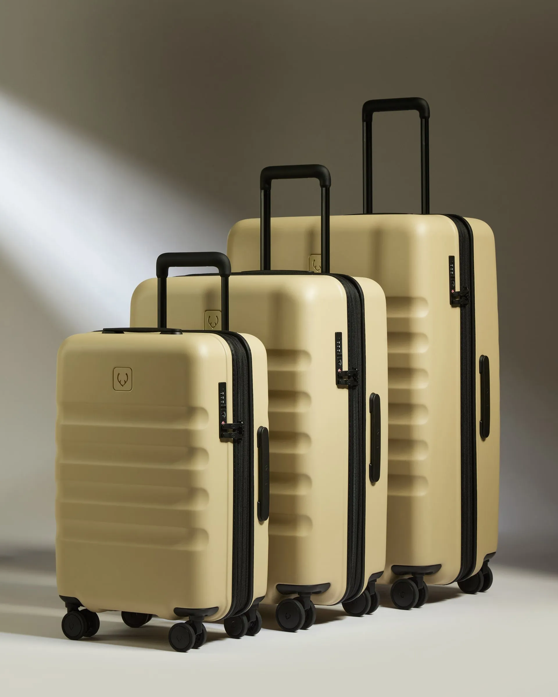 Expandable Carry-on Luggage Set in Dune Yellow - Icon Stripe sold by Antler