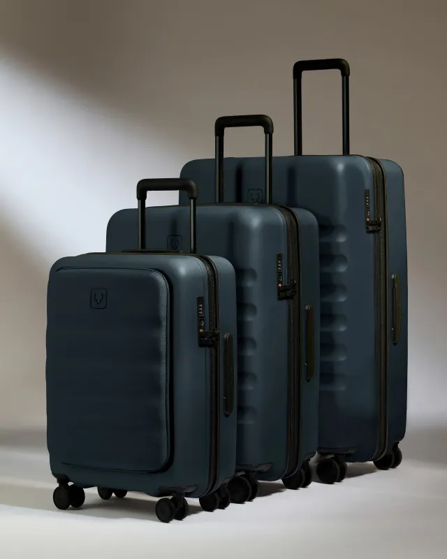 Carry-on with Pocket Luggage Set in Indigo Blue - Icon Stripe sold by Antler