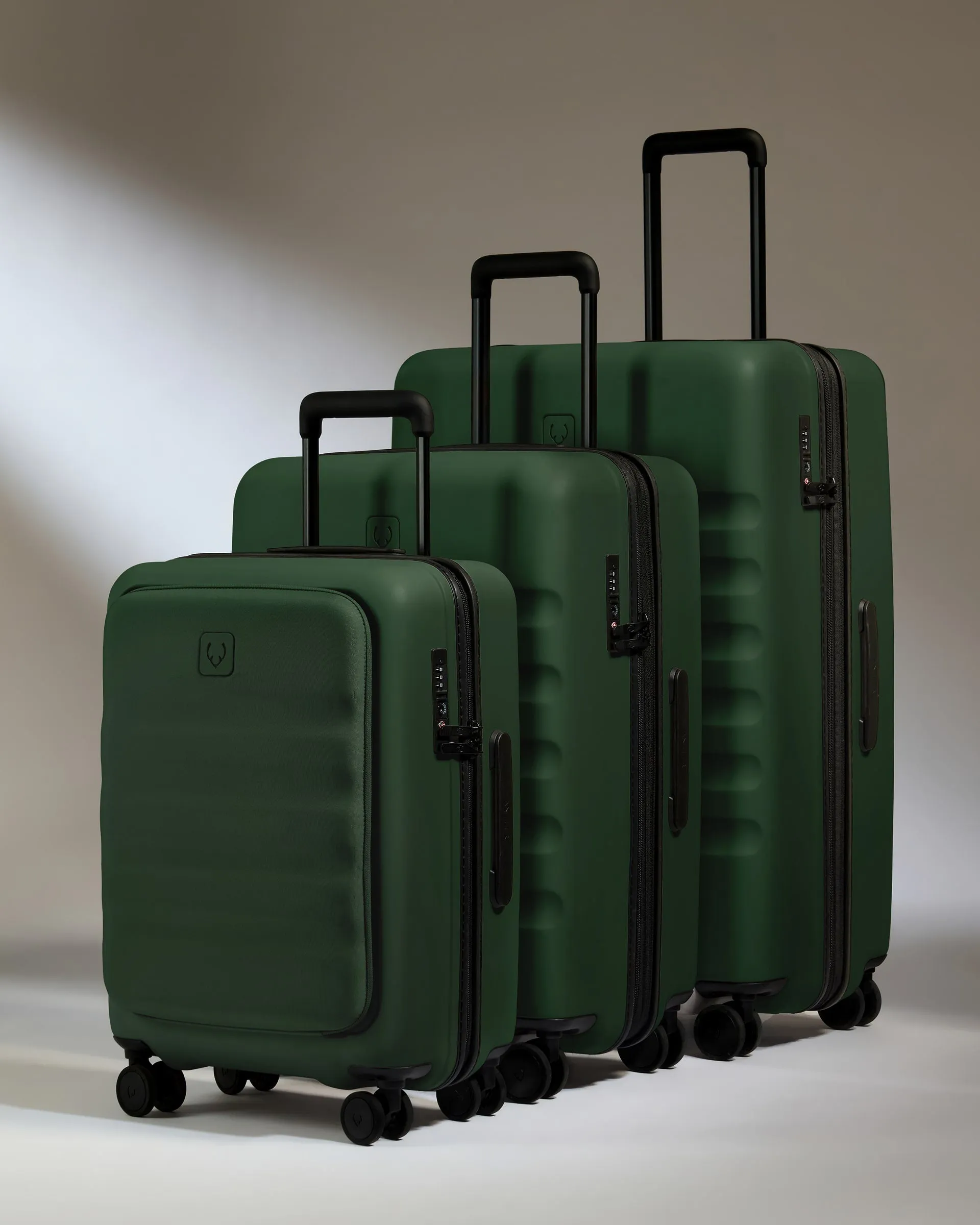 Carry-on with Pocket Luggage Set in Antler Green - Icon Stripe sold by Antler