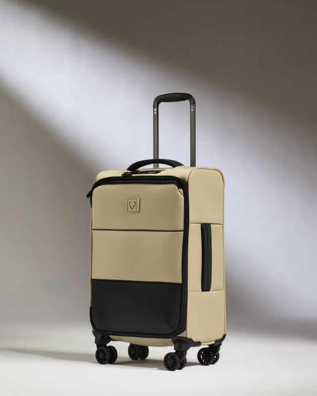 Lightest Expandable Carry-on Luggage in Sand - Soft Stripe 2.0 sold by Antler