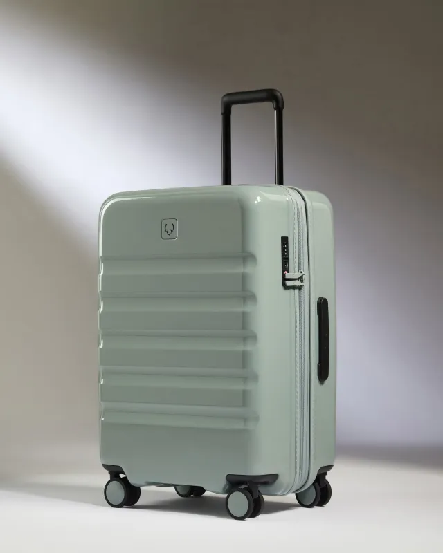 Medium Luggage in Mist Blue Gloss - Icon Stripe sold by Antler