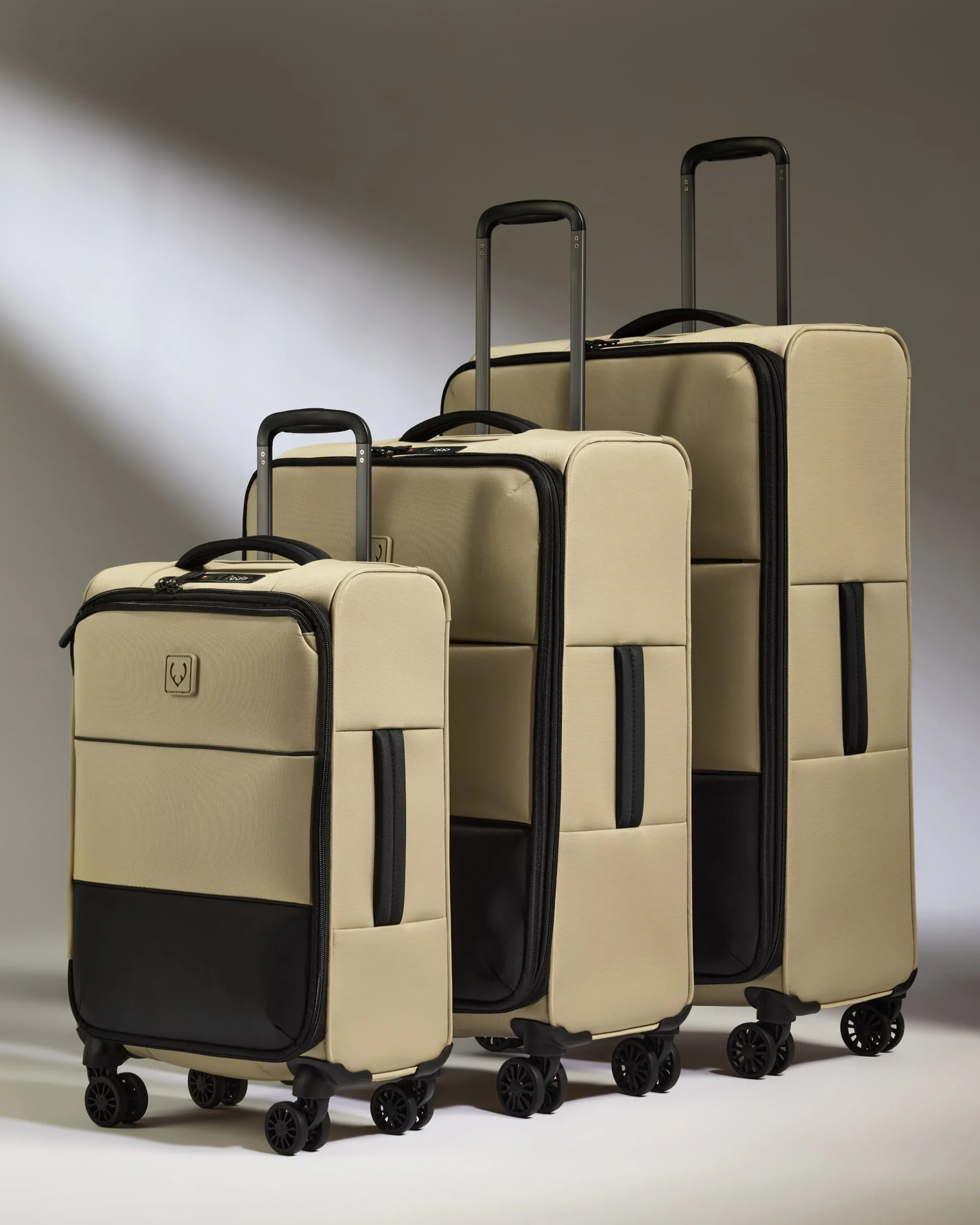 Lightest Expandable Carry-on Luggage Set in Sand - Soft Stripe 2.0 sold by Antler