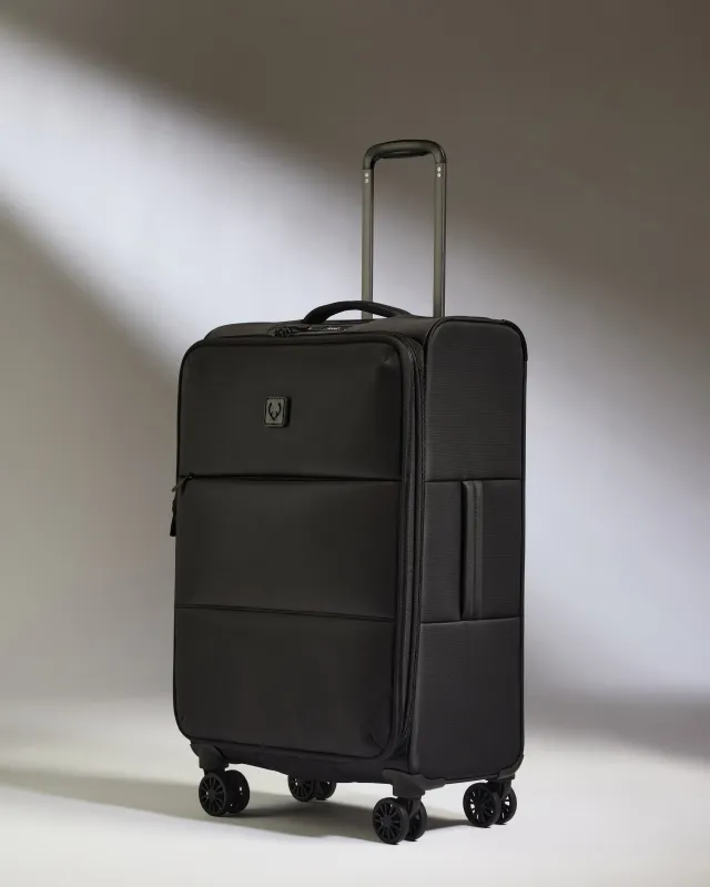 Lightest Medium Luggage in Black - Soft Stripe 2.0 sold by Antler
