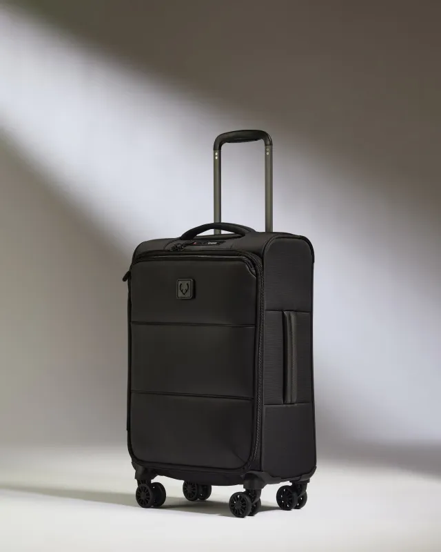 Lightest Expandable Carry-on Luggage in Black - Soft Stripe 2.0 sold by Antler