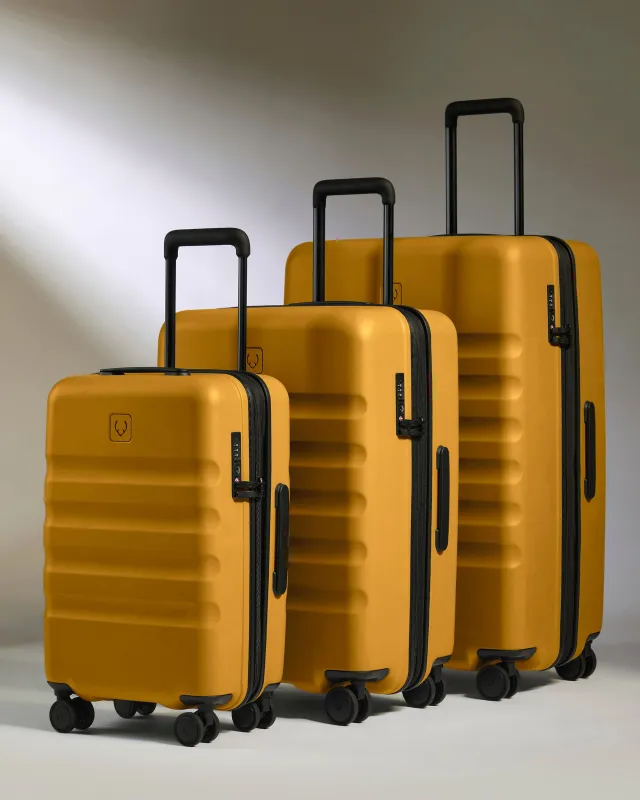 Expandable Carry-on Luggage Set in Mustard Yellow - Icon Stripe sold by Antler