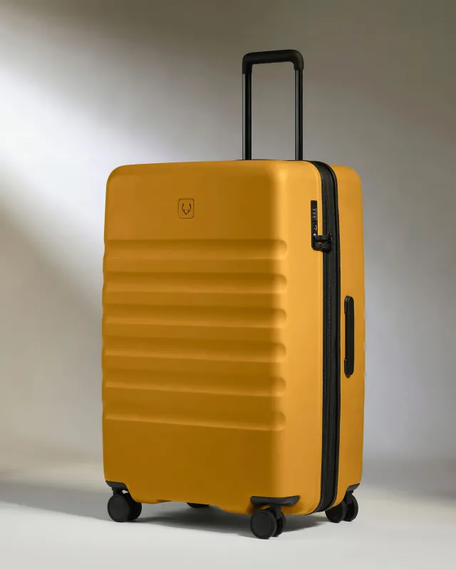 Large Luggage in Mustard Yellow - Icon Stripe sold by Antler