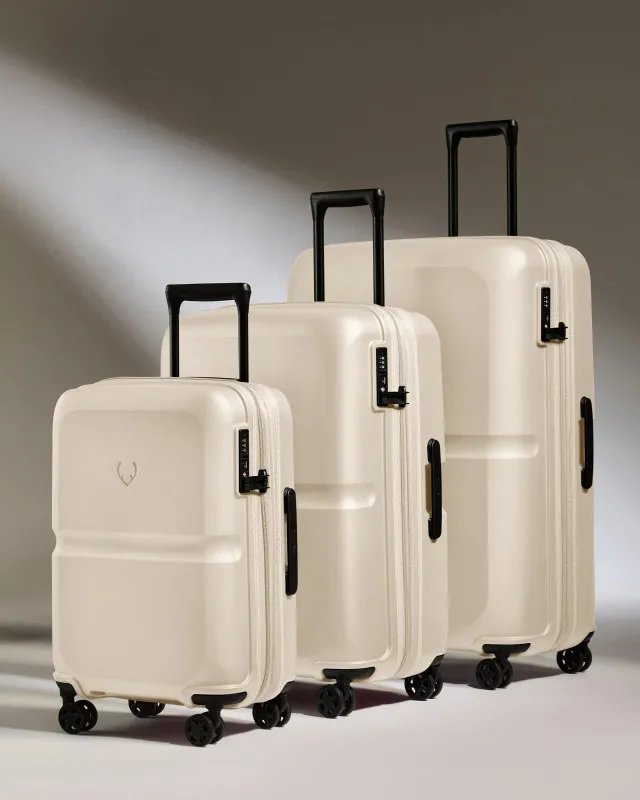 Expandable Carry-on Luggage Set in Wheat Beige - Single Stripe sold by Antler