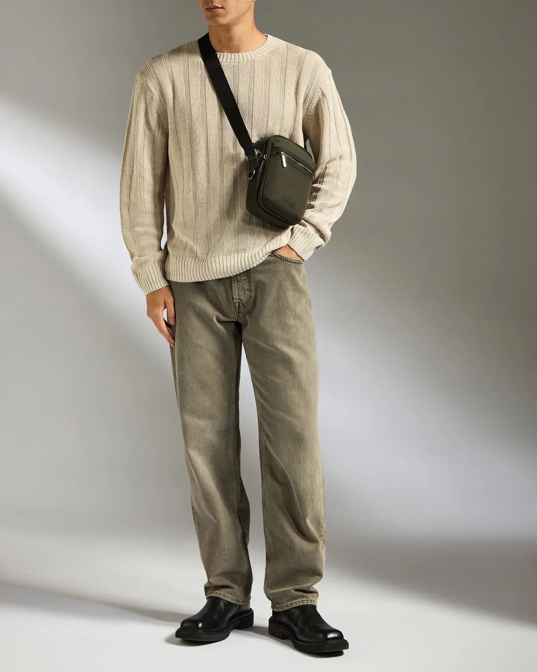 Icon Crossbody Bag in Dark Khaki Green sold by Antler product image thumbnail 2