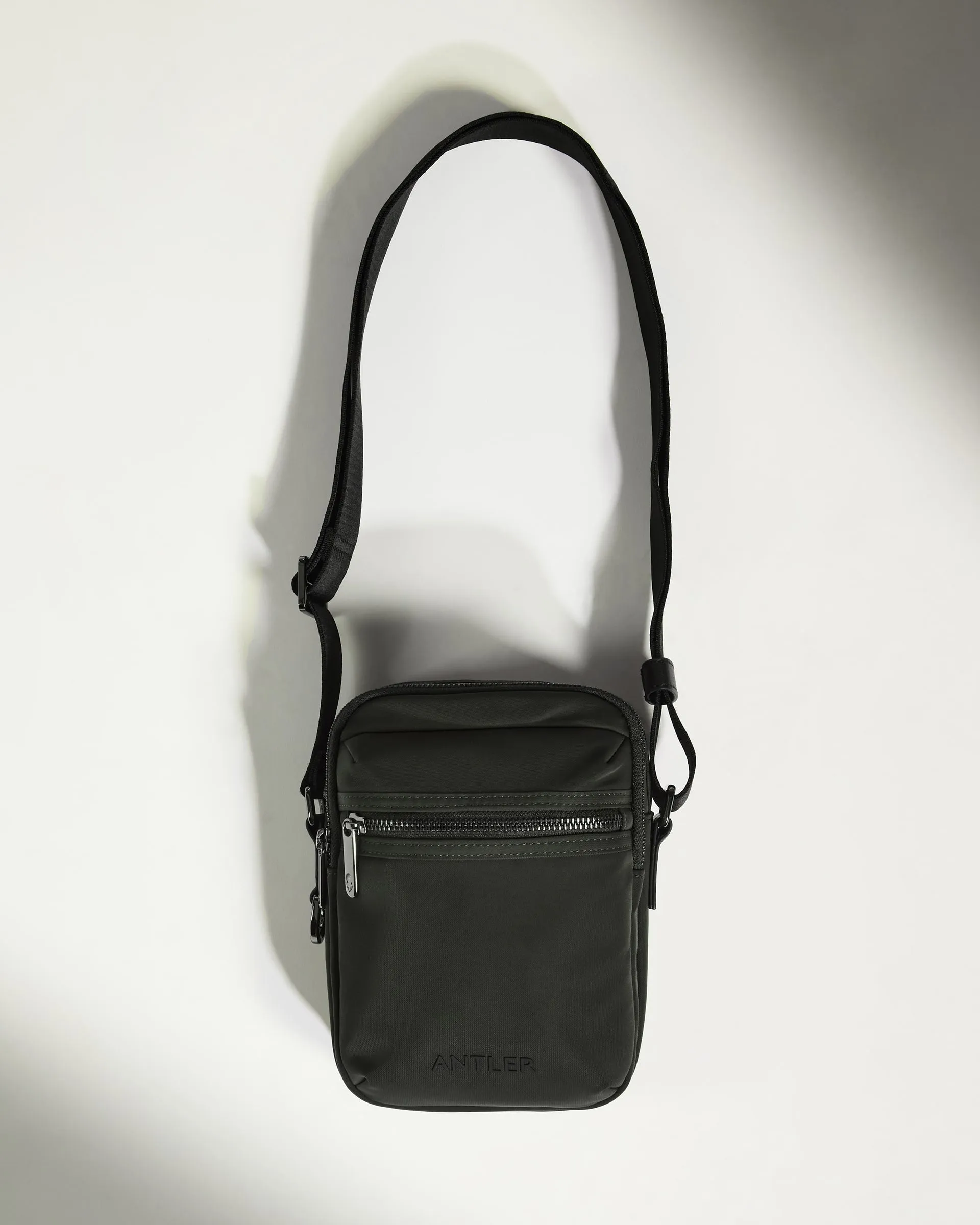 Icon Crossbody Bag in Dark Khaki Green sold by Antler product image thumbnail 3
