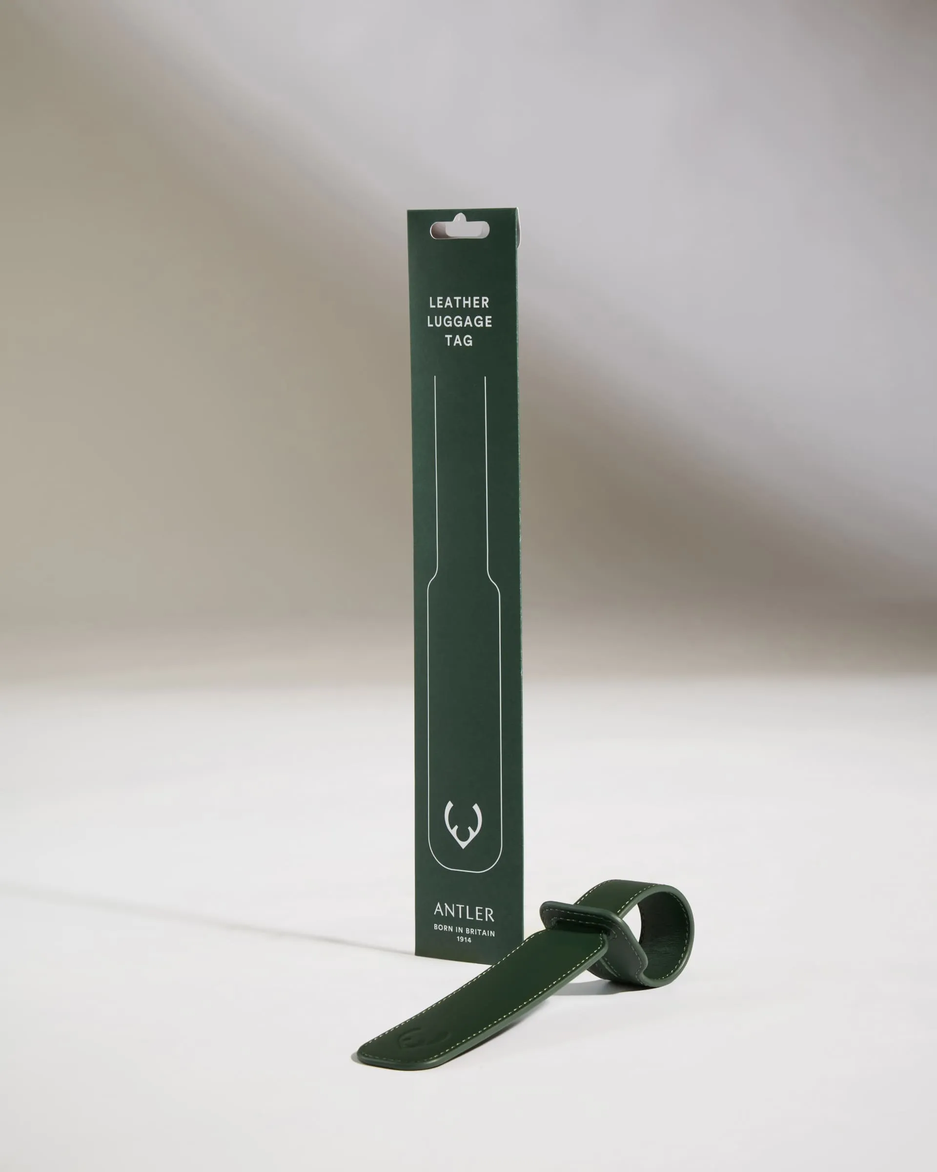 Luggage Tag in Green Leather - 1914 Collection sold by Antler product image thumbnail 4