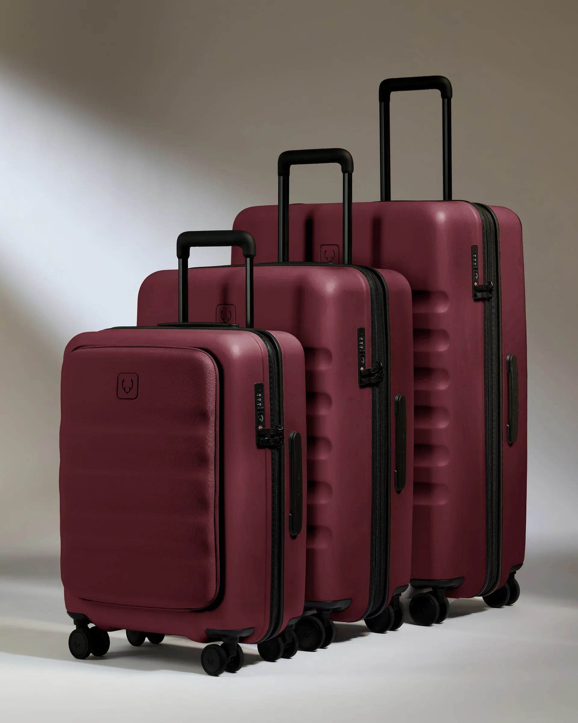 Carry-on with Pocket Luggage Set in Cedar Red - Icon Stripe sold by Antler